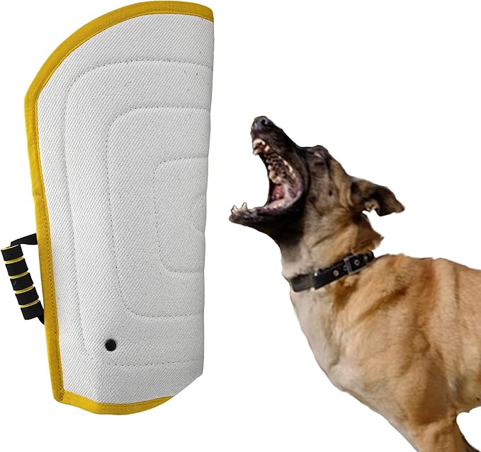 Morezi Dog Bite Sleeve Training Protection, Heavy Duty Nylon Durable, Fit Pit Bull German Shepherd Malinois, Puppy Small Dogs Training Biting Tugging War Toy - White