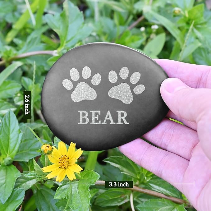 Pet Memorial Stones - in Memory of Pet - Pet Memorial Gifts - Pet Loss Gifts - Dog Memorial Gifts for Loss of Dog - Loss of Pet Sympathy Gift - Dog Bereavement Gifts - Dog Memorial Stone