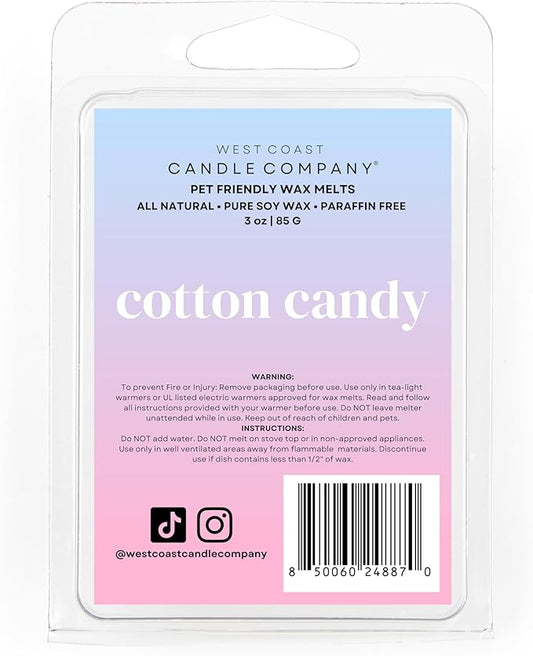Pet Safe Wax Melts for Dogs | Non Toxic Soy Wax Melts | Natural, Paraffin-Free, Clean Burning | Odor Eliminating Wax Cubes | Cotton Candy