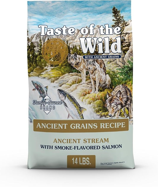 Taste Of The Wild Ancient Stream Canine Recipe With Smoke-Flavored Salmon And Ancient Grains 14lb
