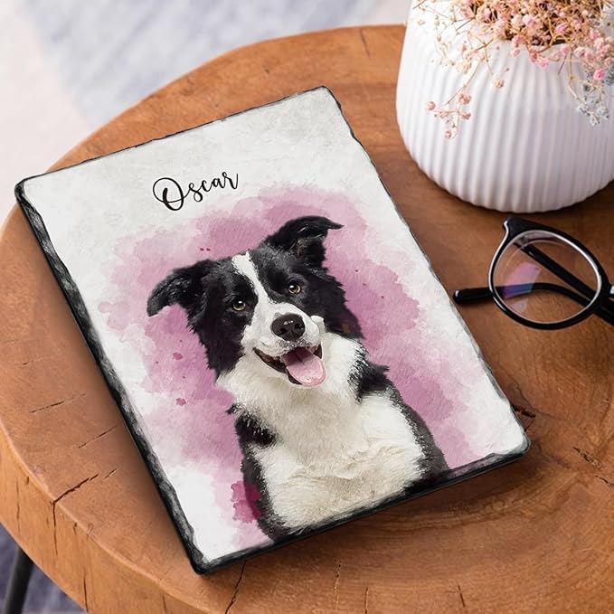 Pet Portrait from Your Photos, Dog Memorial Gifts for Loss of Dog, Personalized Present Idea Birthday, Pet Memorial Sympathy, Gift for Women/Men, Cat & Dog Portrait, Classic Watercolor