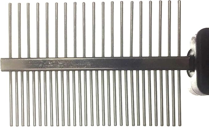 Metal Dog Combs for Grooming Shedding Dematting Stainless Wide Tooth for Long and Short Hair Deshedding Tools Greyhound Siberian Husky Gifts Hair Brush Small and Large Dogs Cats Undercoat Supplies