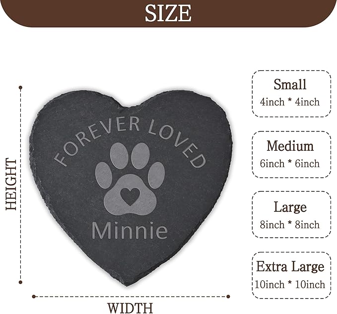 Personalized Pet Memorial Stone, Dog Memorial Gifts for Loss of Dog, Pet Loss Gifts, Pet Memorial, Loss of Dog Sympathy Gift, Dog Remembrance Gift, Pet Bereavement Gifts - Forever Loved