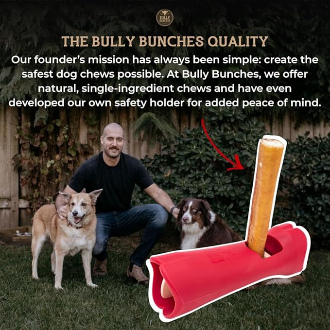Bully Bunches All Natural 12" Standard Braided Bully Sticks - Odour Free, Rawhide Free, Chemical Free - Safe, Long Lasting Thick Beef Dog Chews - Fully Digestible Treat for Small and Medium Dogs, 6 Pk
