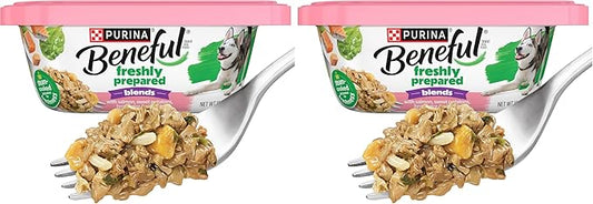 Beneful Purina Wet Dog Food, Chopped Blends with Salmon - (8) 10 oz. Tubs (Pack of 2)