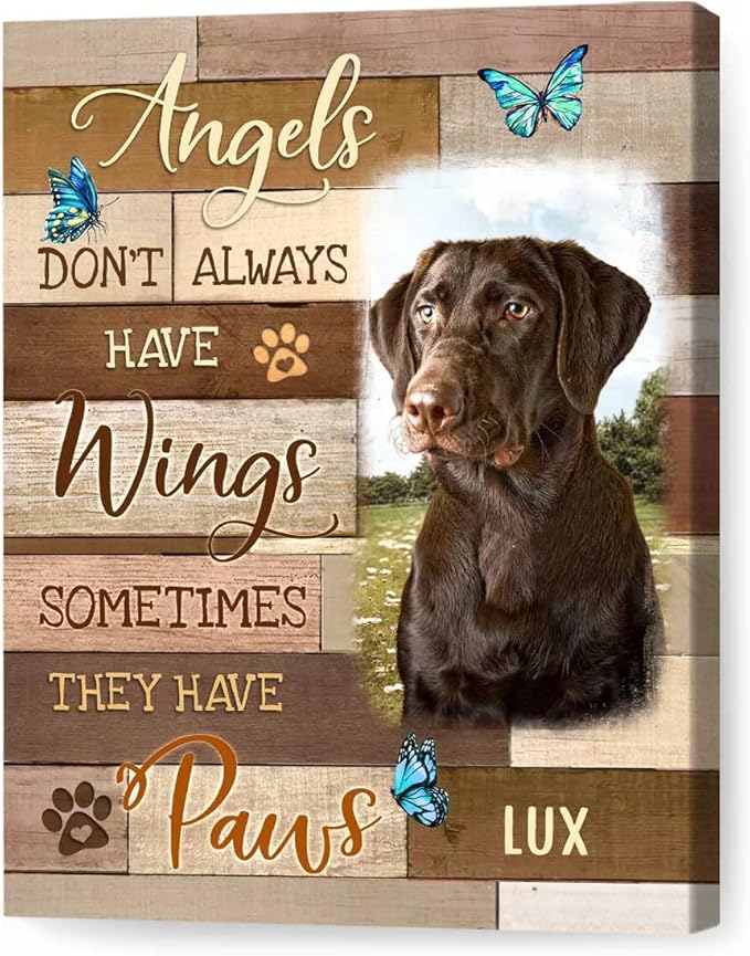 Benicee Shop Memorial Gifts For Dogs, Personalized Memorial Pet Gift Wall Art, Sympathy Gift for Pet Lovers, Dog In Remembrance Wall Decor