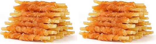 MON2SUN Rawhide Free Dog Treats Chicken Wrapped Cod Sticks for Small Dogs Healthy Training Treats Soft Snacks (14.11 Ounce -Pack of 2)