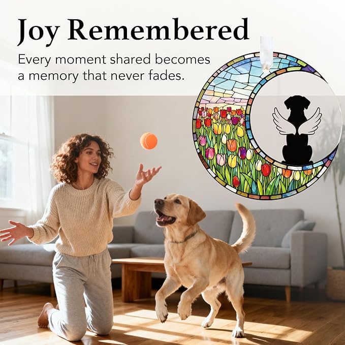Dog Memorial Gift for Loss of Dog, Pet Sympathy Gift Ornament, Rainbow Bridge Dog Keepsake, Pet Remembrance Gift for Dog Lover, Bereavement Gift, Loss of Pet Memorial Ornament