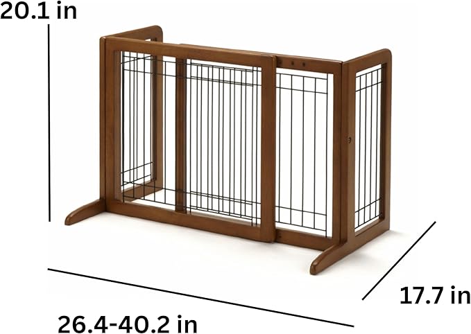 Richell 94135 Freestanding Pet Gate with Autumn Matte Finish, Small