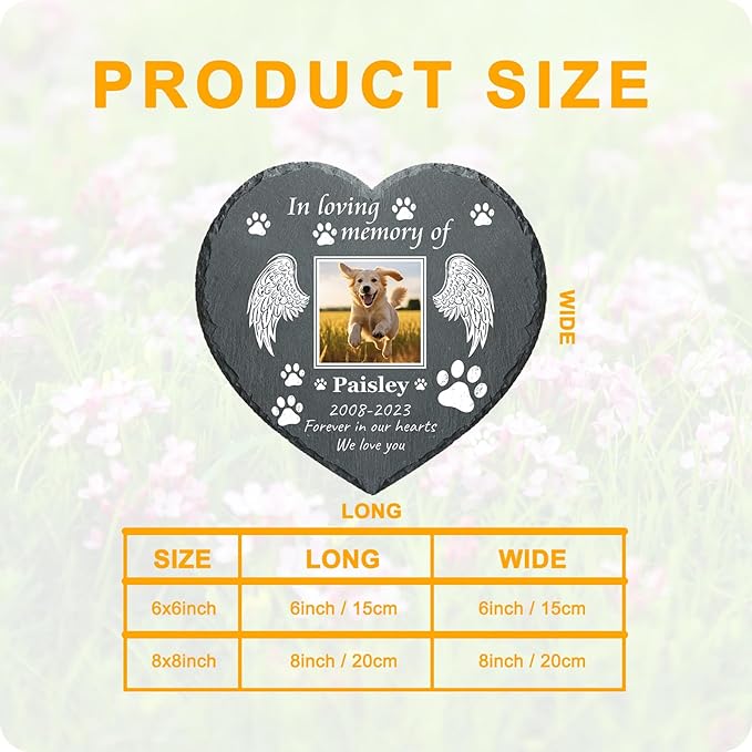 Memorial Gifts for Loss of Dog Custom Dog Memorial Stone, Pet Memorial Gifts, Pet Memorial Stones, Cemetery Decorations for Graves, Cat Memorial Gifts