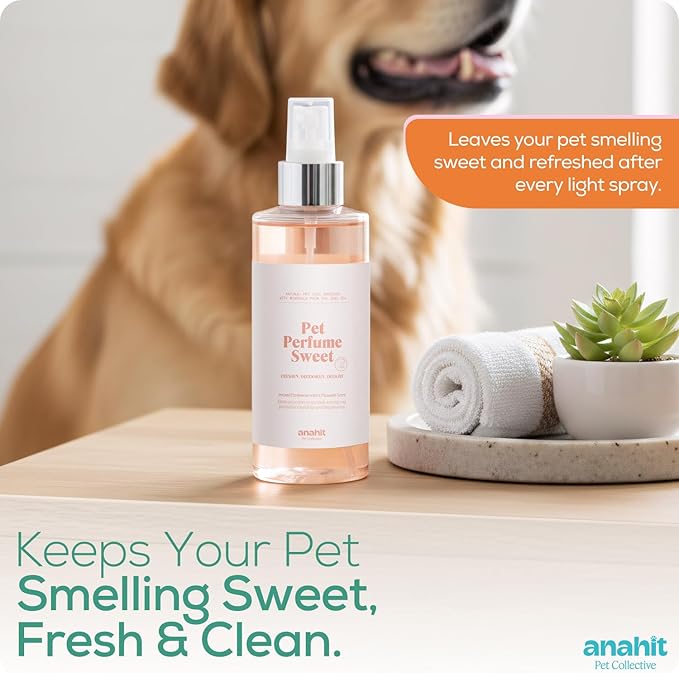 ANAHIT Pet Perfume Spray for Dogs and Cats – Long-Lasting Sweet Fragrance Grooming Mist for Coat Freshening and Everyday Use at Home or On The Go