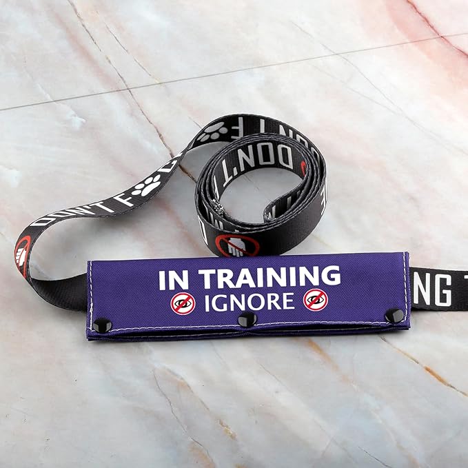 Training Ignore Dog Leash Wrap & Sleeve - Social Distancing Patch