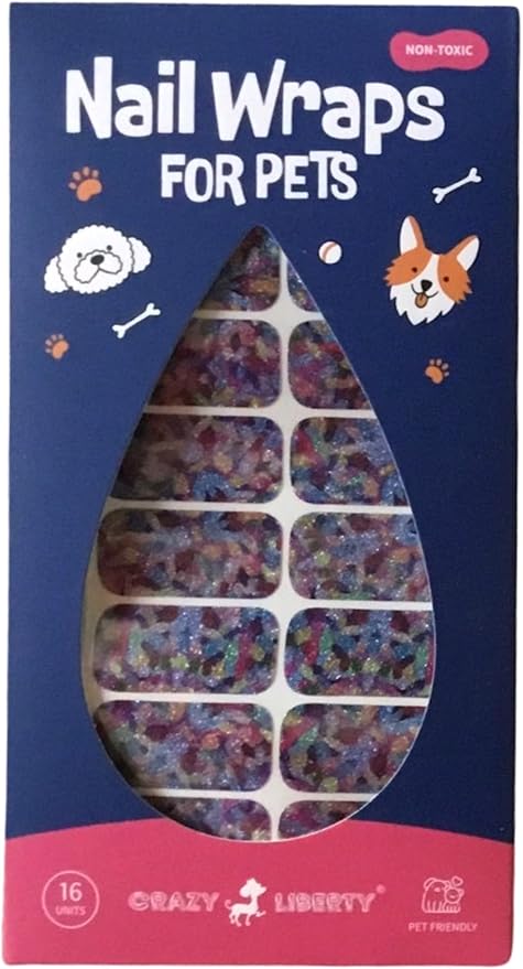 Pet Nail Wraps (Glitter Dots)