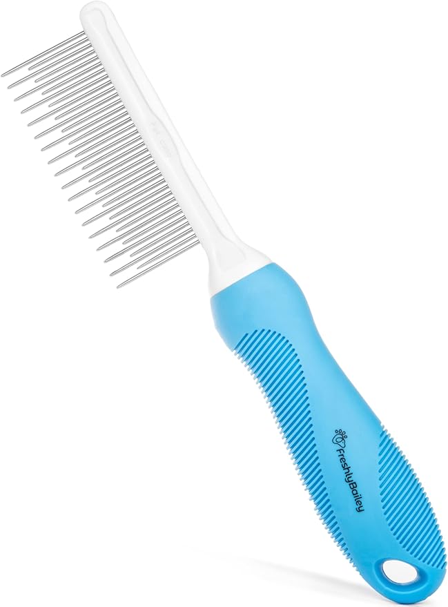 Dog and Cat Dematting Brush and Comb Set - Perfect For Grooming Long Haired Cats & Dogs - Detangle Pet's Coat & Prevent Painful Matting