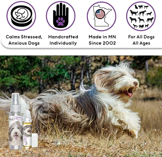 The Blissful Dog Bearded Collie Relax Dog Aromatherapy, 2.67-Ounce Spray