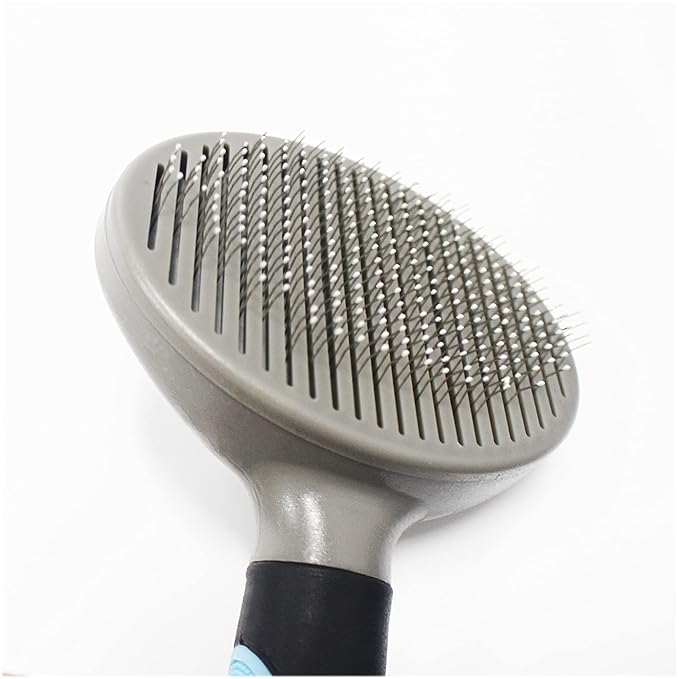 pet dog/cat necrotic, loose, knotted hair remove brush grooming comb with a self-clean button