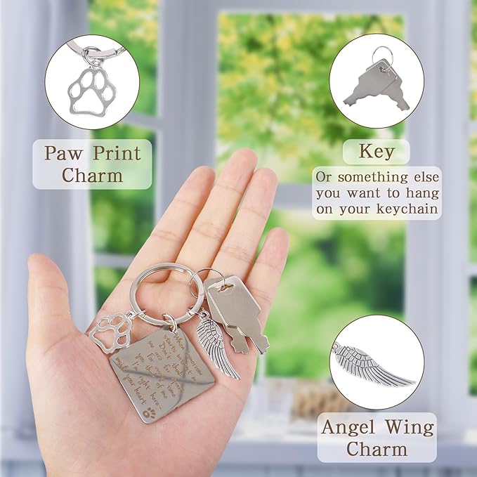 Memorial Pet Urn for Dog Ashes, Wooden Pet Keepsake Box with Photo Frame, Flannel Bag & Keychain, Sympathy Gift for Pet Loss (Medium 7.9x5.9x5.5in)