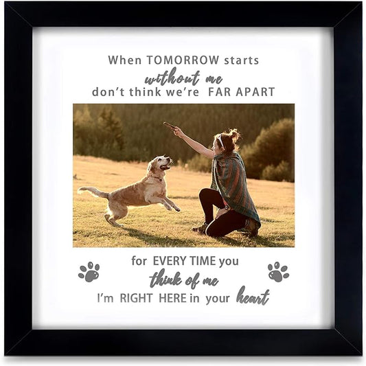 KCRasan Pet Memorial Picture Frame, Sympathy Loss Gift, Dog Cat Remembrance Keepsake Tribute