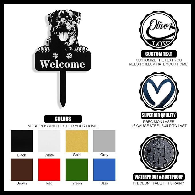 Custom Dog Grave Markers Outdoor, Personalized Pet Grave Marker Stake Dog Memorial, Outdoor Weatherproof Pet Cemetery Sign, Personalized Dog Memorial Gifts for Loss of Dog
