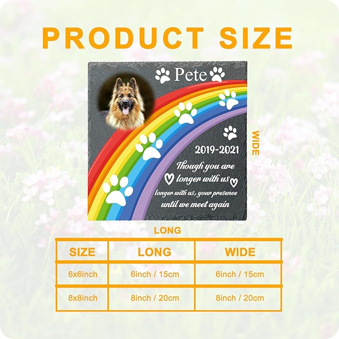 Memorial Gifts for Loss of Dog Custom Dog Memorial Stone, Pet Memorial Gifts, Pet Memorial Stones, Cemetery Decorations for Graves, Cat Memorial Gifts