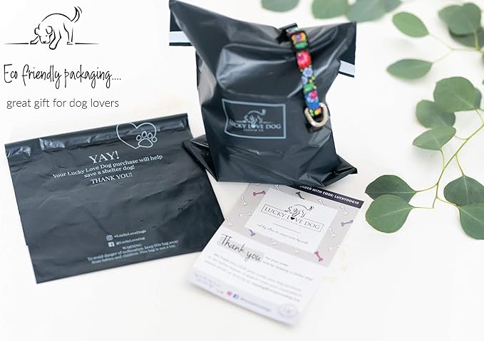 Lucky Love Dog - Adjustable Dog Collar with Easy Click Buckle for Medium, Durable, & Comfortable for Male & Female Dogs, Pet Collar for Puppies & Adult Dogs - Sweet Berry, Medium