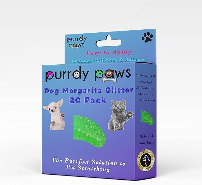 Soft Nail Caps for Dog Claws Margarita Glitter X-Small
