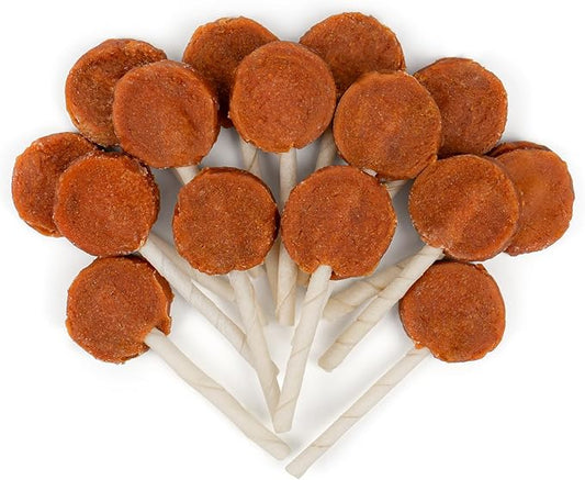 MON2SUN Lollipop Dog Treats, 4.5 Inch Chicken and Egg with Rawhide Twist Sticks, Healthy and Teeth Cleaning Snacks for Small Dogs, 10.58oz (15 Count-Pack of 1)