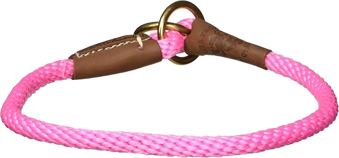 Mendota Pet Command Slip Collar - Dog Training Collar - Made in The USA - Pink - 20 in