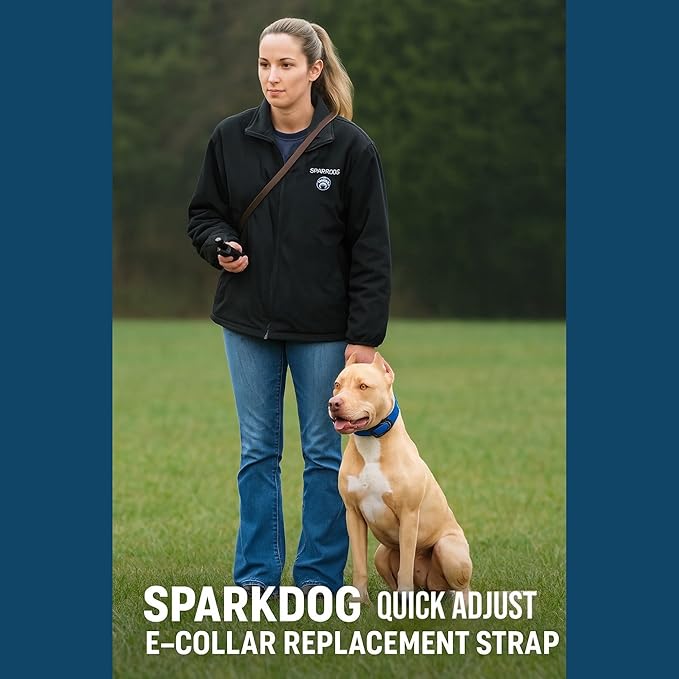 SparkDog Collars 1” Quick Adjust E-Collar Replacement Strap – Quick-Adjust, Waterproof & Durable – Fits Dogtra & Most Brands – Made in USA for Working Dogs, Hunters & Pet Owners (Pink, Standard Beta)