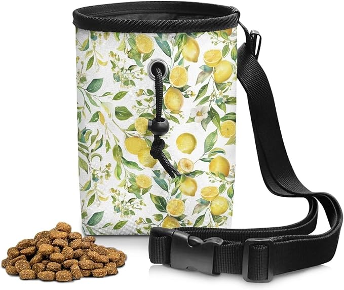 Lemon Puppy Training Pouch Dog Training Treat Pouch Bag Versatile Pocket Sized Pet Feed Snack Reward Pocket for Pet Puppy Travel or Outdoor Use