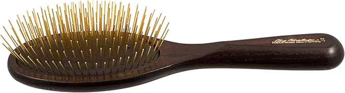 Chris Christensen 27 mm Oval Pin Dog Brush, Fusion Series, Groom Like a Professional, Brass Pins, 100% Static Free, Ground and Polished Tips