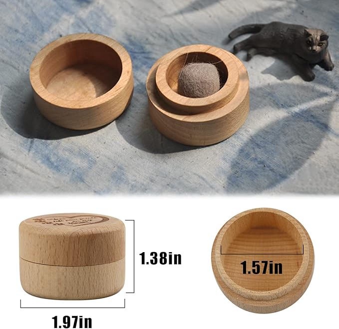 Dog Memorial Box for Loss Pet Wooden Keepsake Box with Pet Paw Engraving Ashes Or Hair Case Urn Memorial Gift(Brown)