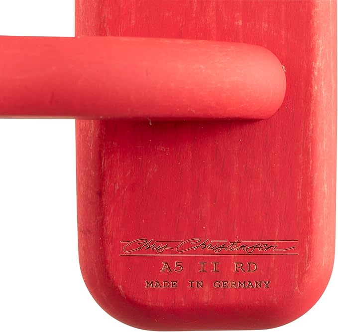 Chris Christensen Mark II Slicker Brush, Groom Like a Professinal, Stainless Steel Pins, Lightweight Beech Wood Body, Ground and Polished Tips, Red Small