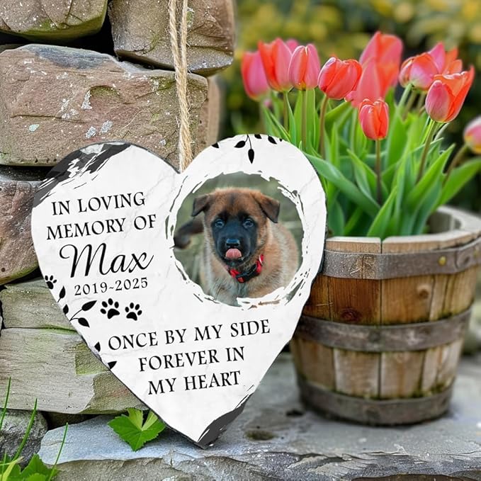 Personalized Dog Memorial Gifts for Loss of Dogs Sympathy Gift, Dog Memorial Stone, Pet Loss Gifts, Pet Memorial Stones for Dogs Cemetery Decorations for Grave, Cat Sympathy Gift, Stone 3