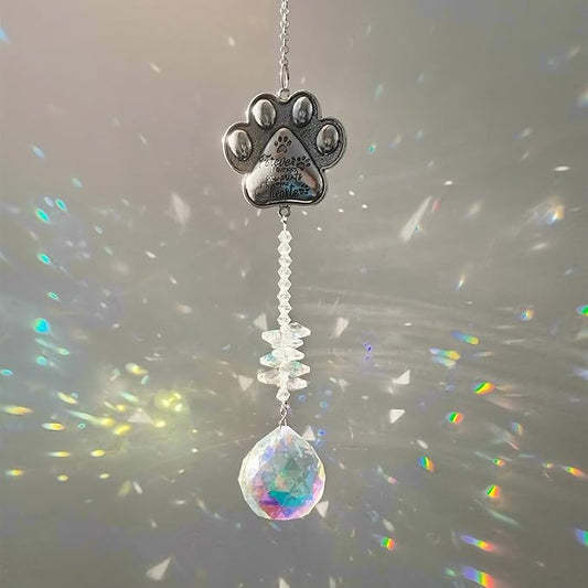 Dog Memorial Gifts for Loss of Dog,Pet Memorial Suncatcher,Pet Memorial Sympathy K9 Crystal Sun Catcher,Thoughtful Dogs and Cats Remembrance, Bereavement Gifts (Multicolour)