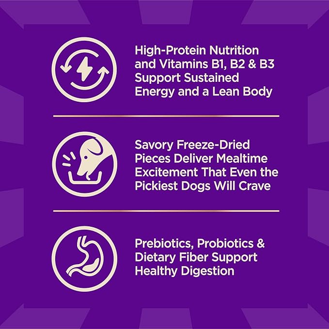 Wellness CORE+ Dry Dog Food with Freeze Dried Pieces, Wholesome Grains, High Protein, Natural, Original Turkey & Chicken Recipe, (20-Pound Bag)