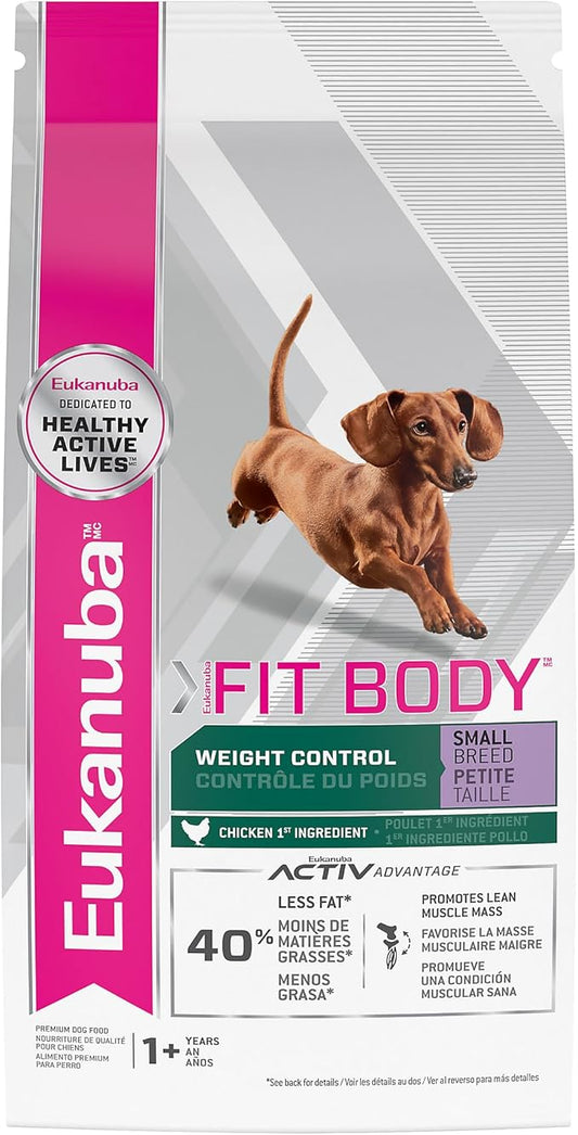 Eukanuba Fit Body Weight Control Small Breed Adult Dry Dog Food, 4 lb Bag