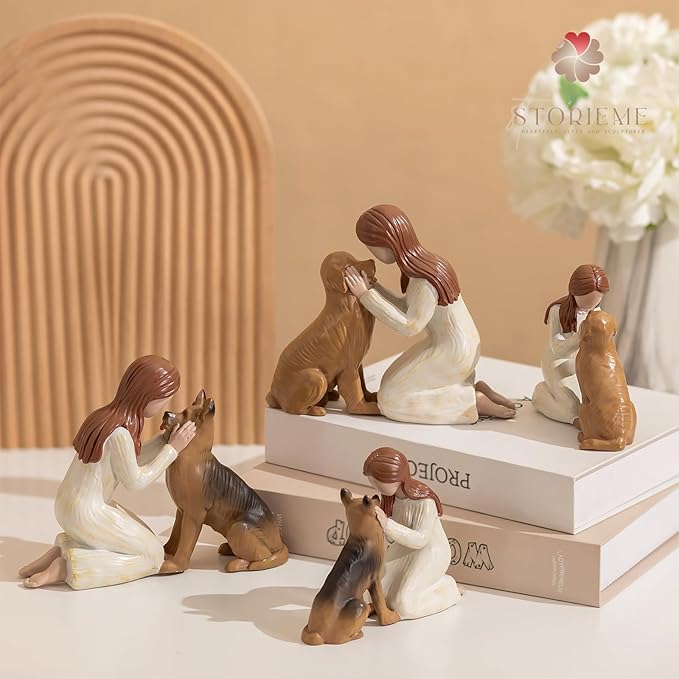 Loss of Dog Sympathy Gift: Pet Memorial Bereavement Remembrance Gifts for Dogs Lovers - Golden Retriever Figurine Decorations (5.2" x 4.3")