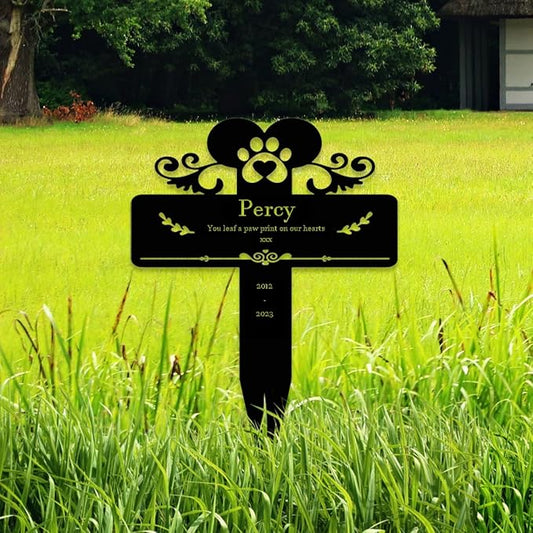 Custom Metal Dog Memorial Stake, Personalized Dog Memorial Stake, Dog Outdoor Grave Marker Metal Garden Stake, Pet Plaque Stake for Garden Yard, Loss of Dog Memorial Gift