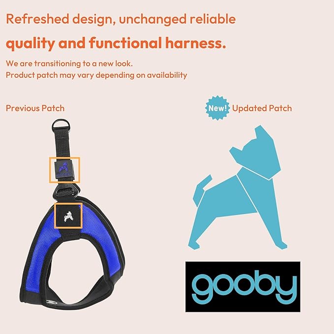 Gooby Escape Free Easy Fit Harness - Red, Small - No Pull Step-in Patented Dog Harness with Quick Release Buckle for Small to Medium Dogs