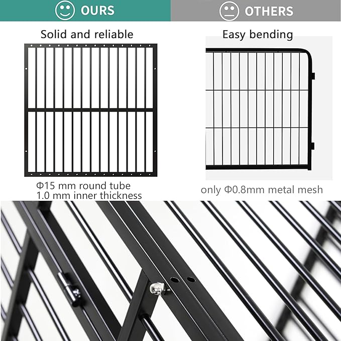 Dog Playpen - 32" Height Dog Pen, Heavy Duty Puppy Pen with Door, Safe & Sturdy, Easy Assemble for Indoor/Outdoor Pet Playpen (10 Panels with Door, White)