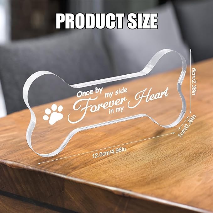 Pet Memorial Ornament, Loss of Dog Cat Sympathy Gift Pet Remembrance Ornament Bone Shape Memorial Gifts Decoration for Dogs Puppy Keepsake