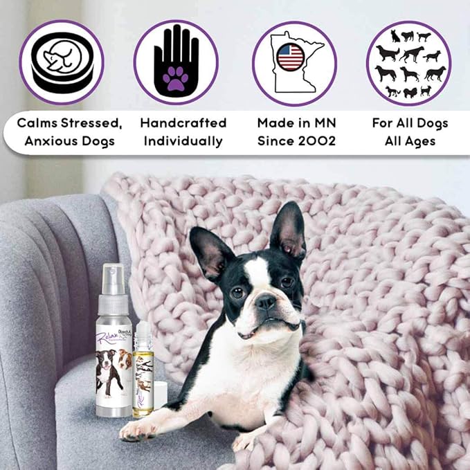 The Blissful Dog Boston Terrier Relax Dog Aromatherapy Spray for Your Dog's Anxiety