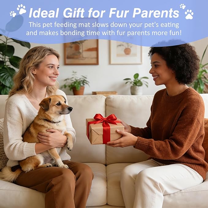 Dog Slow Feeder Bowl, 15 * 9.7inchs Unsinkable Slow Feeder Dog Bowls, Food Safe Silicone Slow Feed Dog Bowl, Fun Design Easy Clean Slow Feeder for Small Breed & Large Breed Dogs
