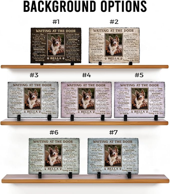 Memorial Gift for Loss of Dogs, Cats - Ideal Gifts for Pet Lovers Grieving The Death of Dog, Cat - Unique Customized Headstones for Graves - Waterproof Garden Stones Outdoor