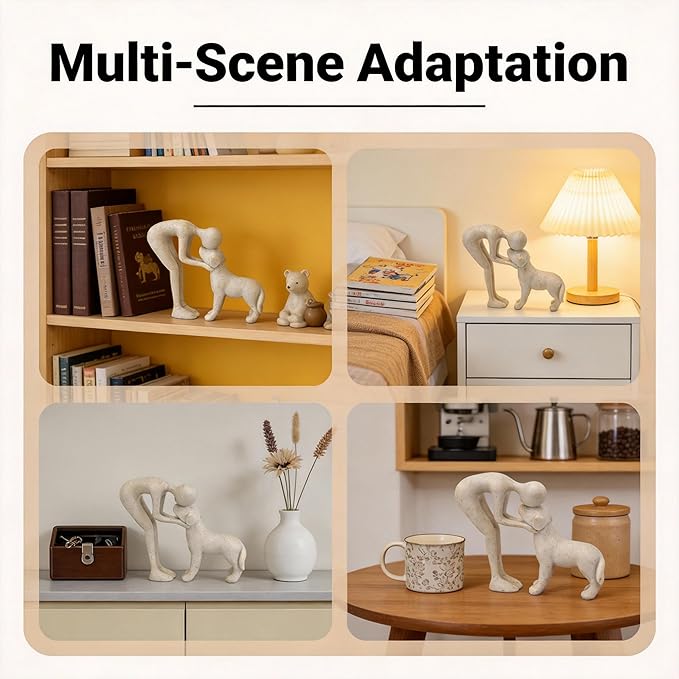 Dog Memorial Statue,Handcrafted Dog Sculpture for Home Decor, Perfect Dog Lover Gifts for Loss of Dog, Decorative Figurine for Bookshelf Living Room Office, Ideal for Pet Lovers & Bereaved Pet Owners