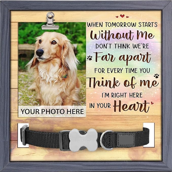 Pawfect House Dog Memorial Gifts for Loss of Dog, Memorial Picture Frame For Pet, Dogs Picture Frame, Pet Loss Gifts, Remembrance Gift, Pet Loss Sympathy Gift, Dogs Frames for Pictures Memorial