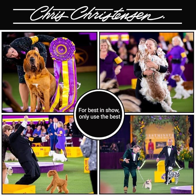 Chris Christensen Mark X Tiny Slicker Brush for Dogs, 12mm Pins, Groom Like a Pro, Handcrafted Lightweight Beechwood Ergonomic Handle, Stainless Steel Pins, A5X, XX-Small. Made in Germany.