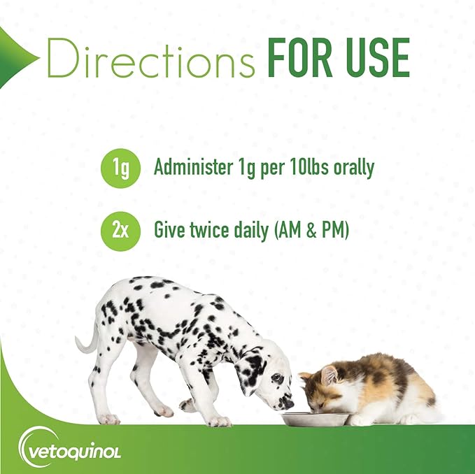 Vetoquinol Epakitin Chitosin-Based Phosphate Binder for Cats & Dogs – Renal Support Supplement Powder - 300g