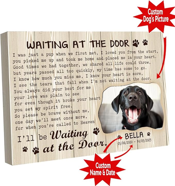C80712 Funny Dog Memorial Canvas Gifts - Personalized Wall Art, Custom Landscapes, Decor